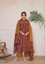 Ikkat Cotton Kurti Sets 5043 MAROON