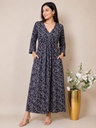 Ajrakh Cotton Aline Kurti 5028