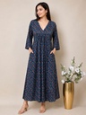 Ajrakh Cotton Aline Kurti 5028