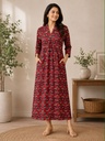  Ajrakh Modal Silk Aline Kurti 5053