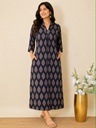  Ajrakh Modal Silk Aline Kurti 5053