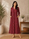 Ajrakh Modal Silk Aline Kurti 5053