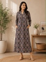 Ajrakh Modal Silk Aline Kurti 5053