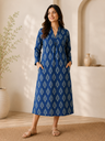 Ajrakh Modal Silk Aline Kurti 5053