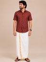 Ajrakh Cotton Mens Shirt 5049