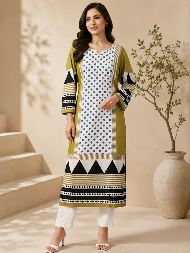 Ajrakh Cotton Kurti 5029