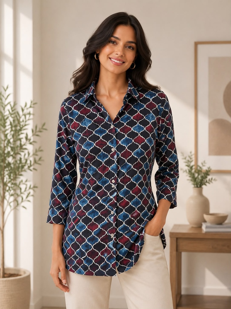 Ajrakh Modal Shirts 5015