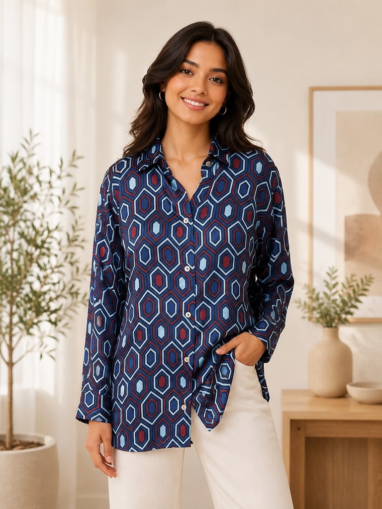 Ajrakh Modal Shirts 5015