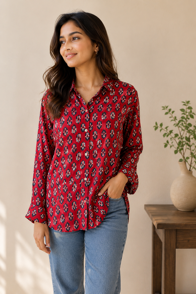 Ajrakh Modal Shirts 5015