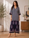 Ajrakh Modal Kaftan Style Dress 4803