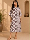 Ajrakh Kaftan Style Cotton Dress 4802