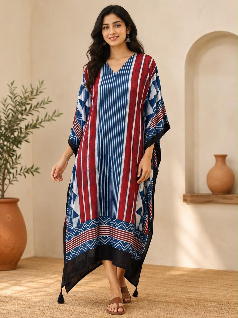 Exclusive Ajrakh Silk Kaftans 4801