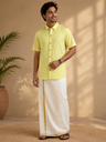 Batik Printed Modal Mens Shirt 5049