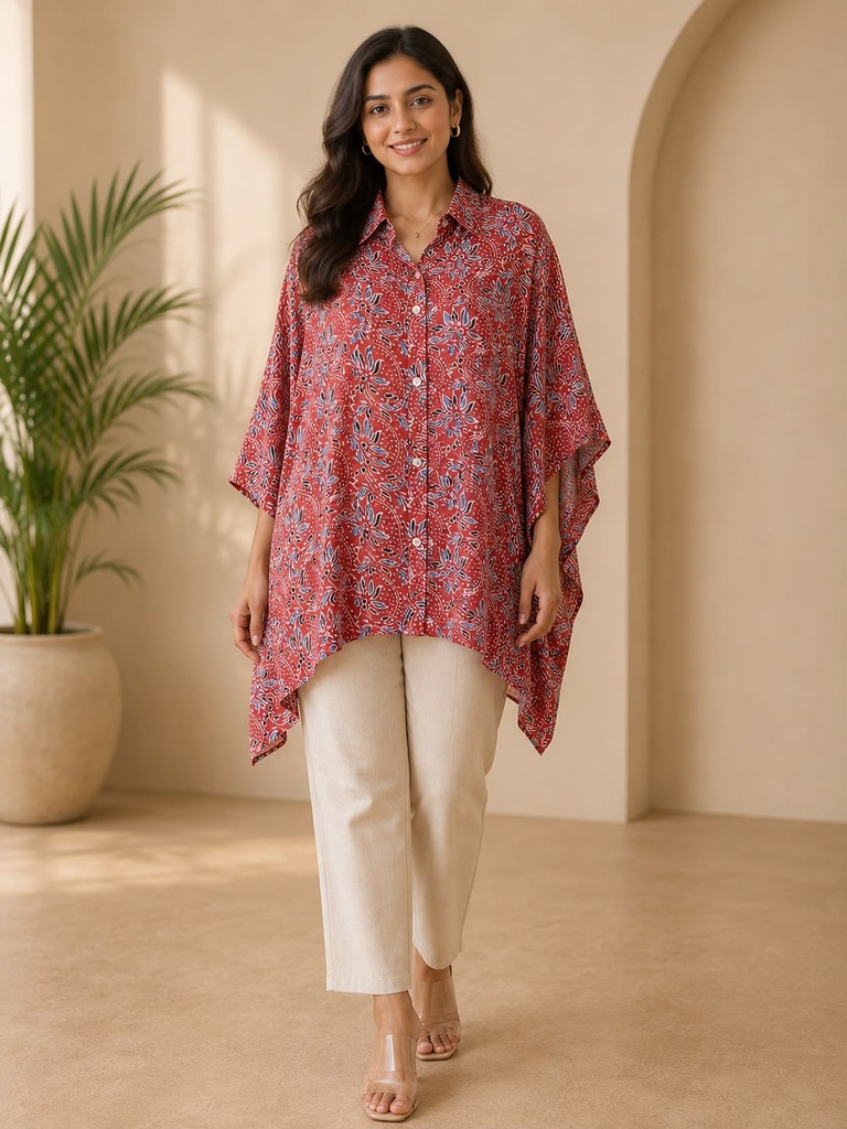 Ajrakh Modal Shirt Kaftans 5015