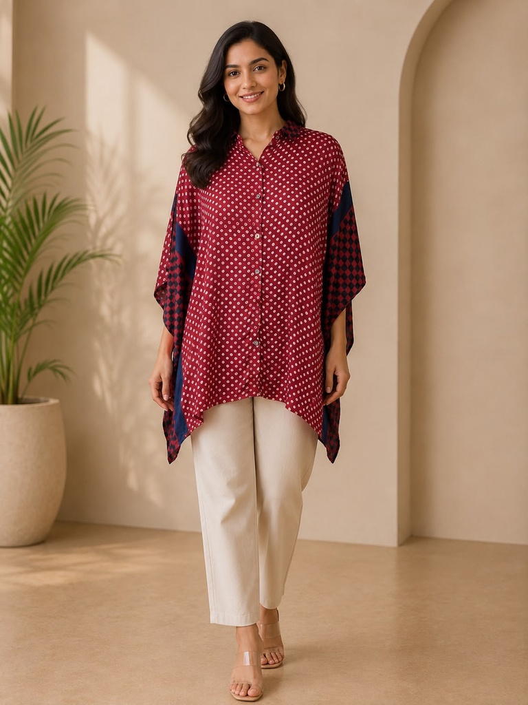 Ajrakh Modal Shirt Kaftans 5015