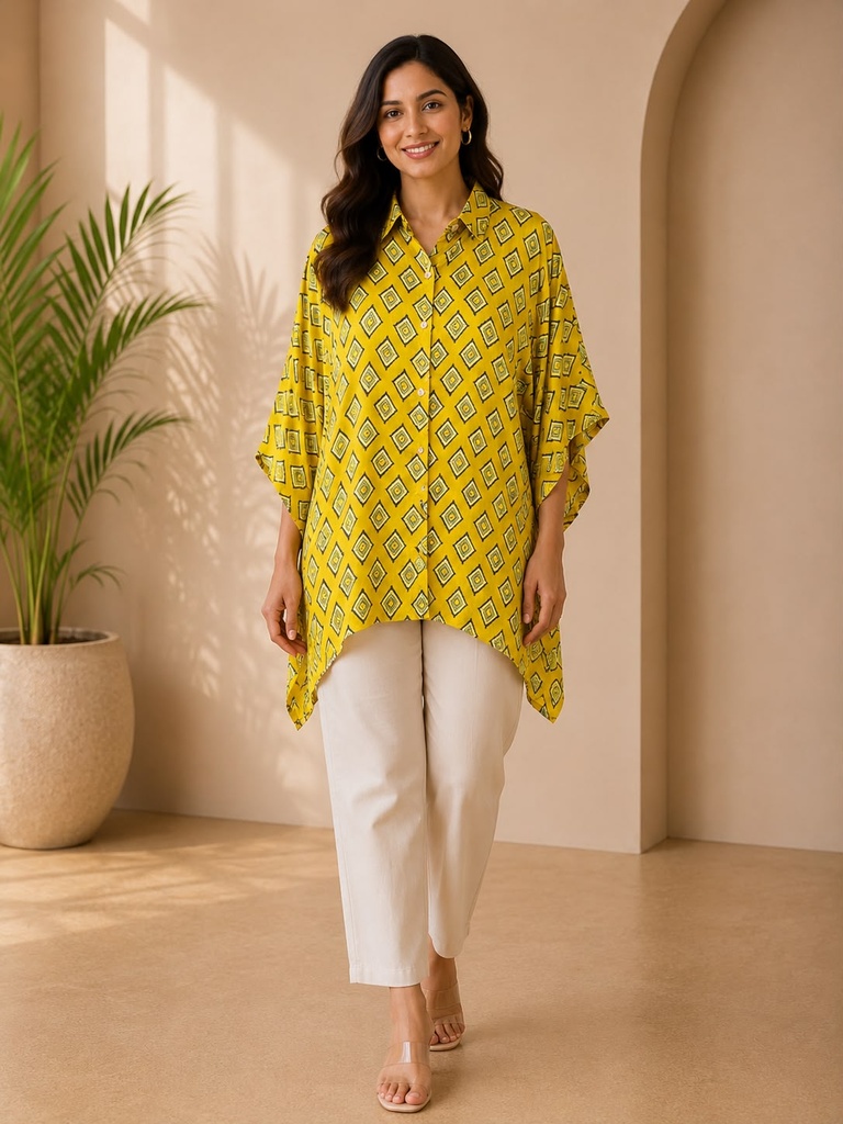 Ajrakh Modal Shirt Kaftans 5015
