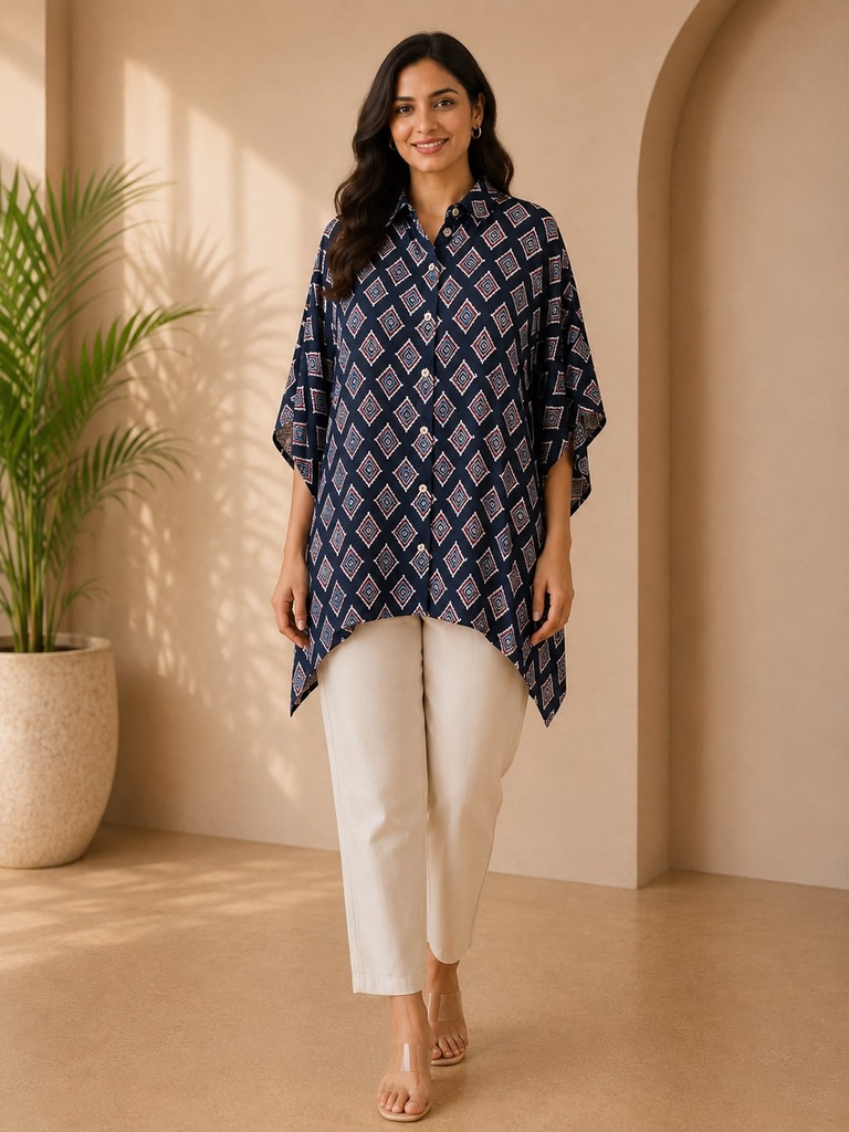 Ajrakh Modal Shirt Kaftans 5015