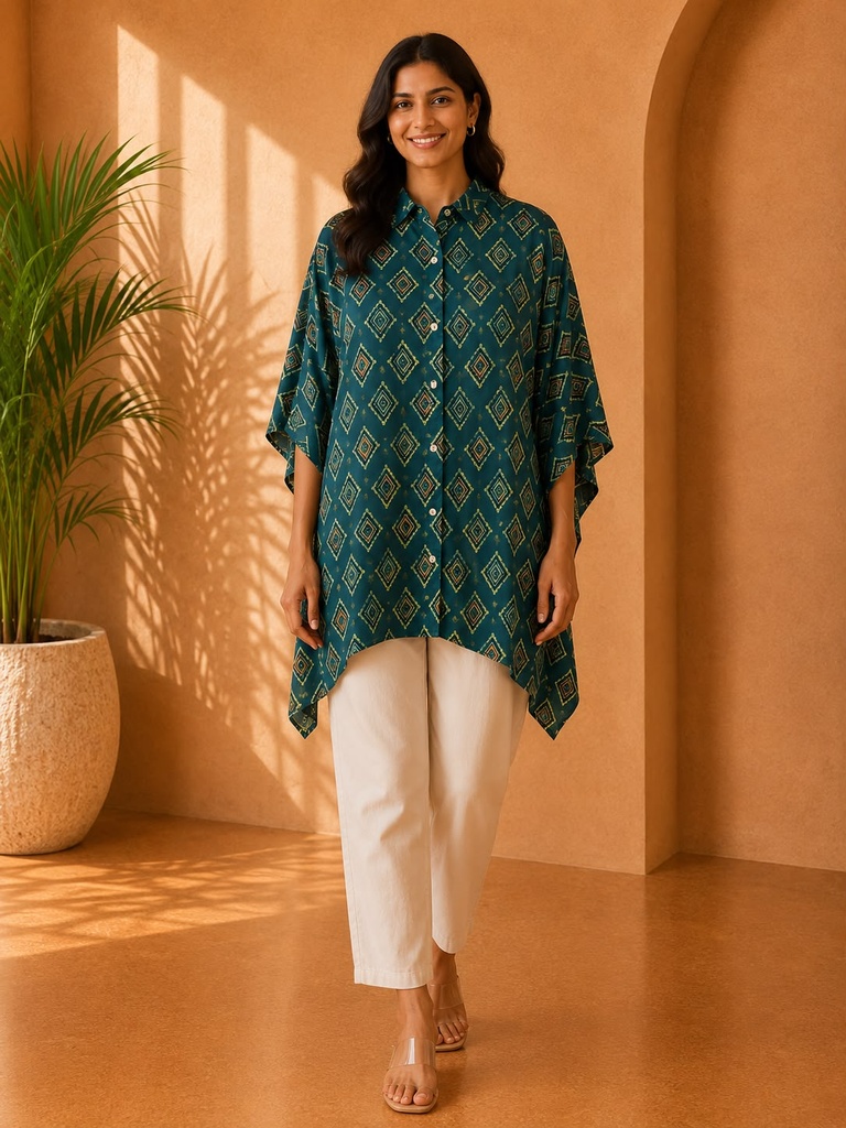 Ajrakh Modal Shirt Kaftans 5015