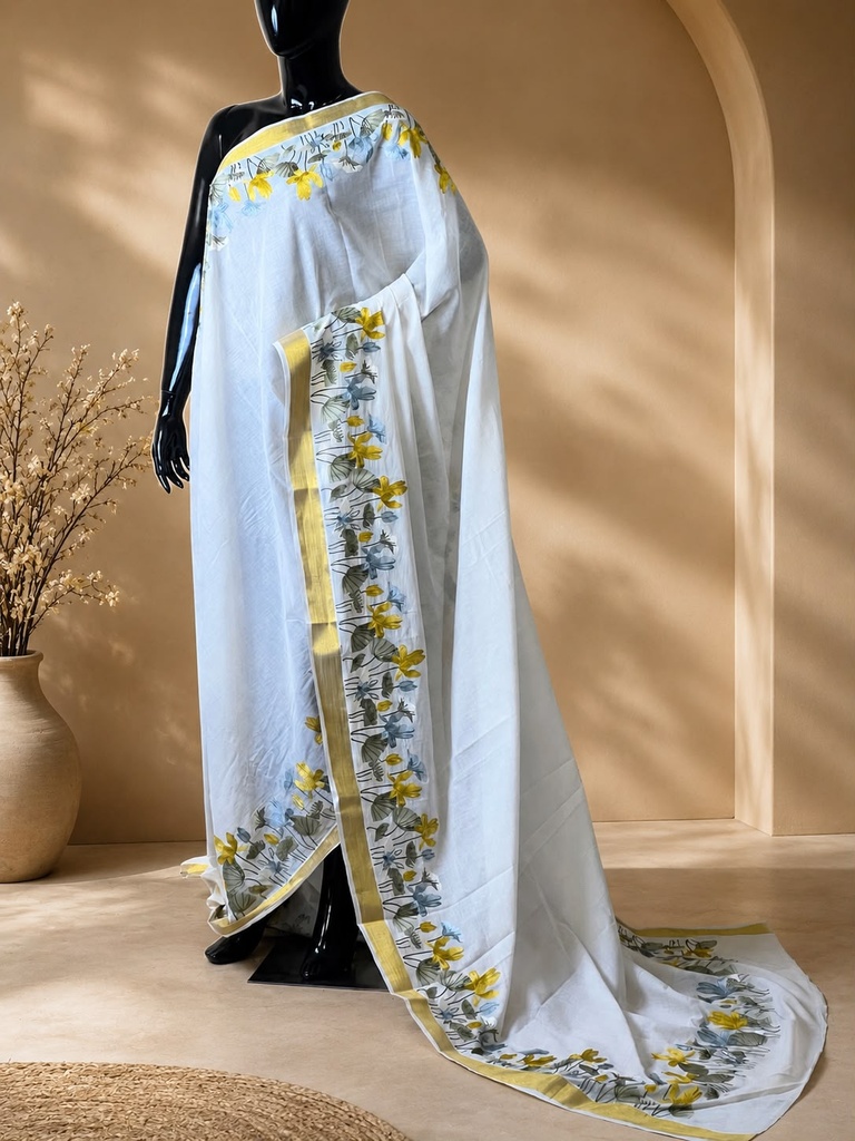 Embroidered Mul Cotton Sarees 5019
