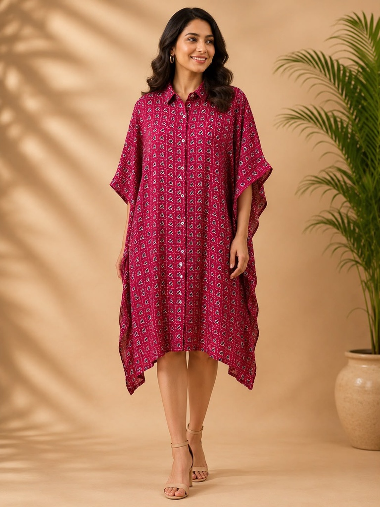 Ajrakh Modal Shirt Kaftans 5015