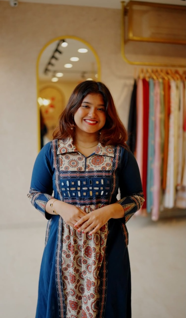 Ajrakh Cotton Kurti 5029