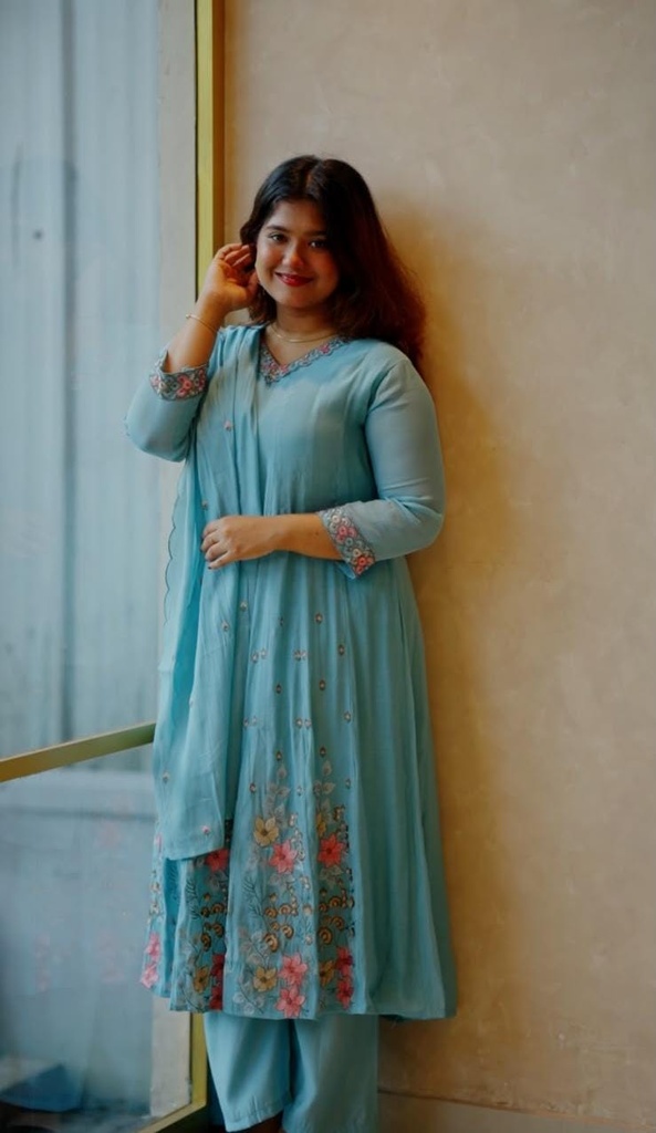 Mul Chanderi Kurti Sets 5043