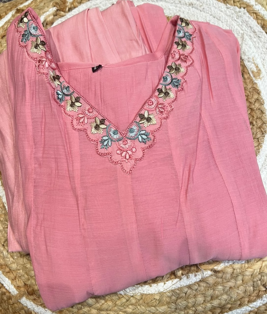 Mul Chanderi Kurti Sets 5043