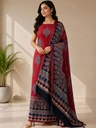  Ajrakh Modal Top and Dupatta Sets 5012