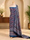  Ajrakh Modal Top and Dupatta Sets 5012