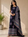  Ajrakh Modal Top and Dupatta Sets 5012