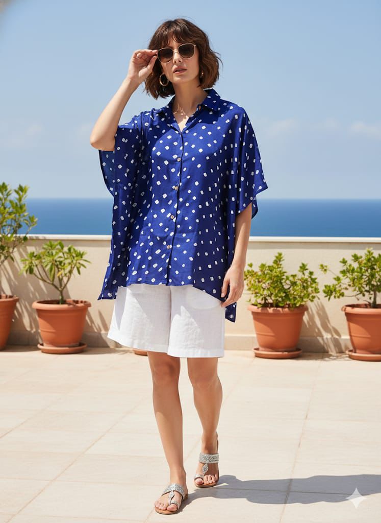 Bandhani Modal Shirt Kaftans 5015
