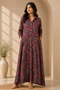 Ajrakh Modal Kaftan Style Dress 4803