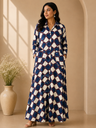 Ajrakh Modal Kaftan Style Dress 4803
