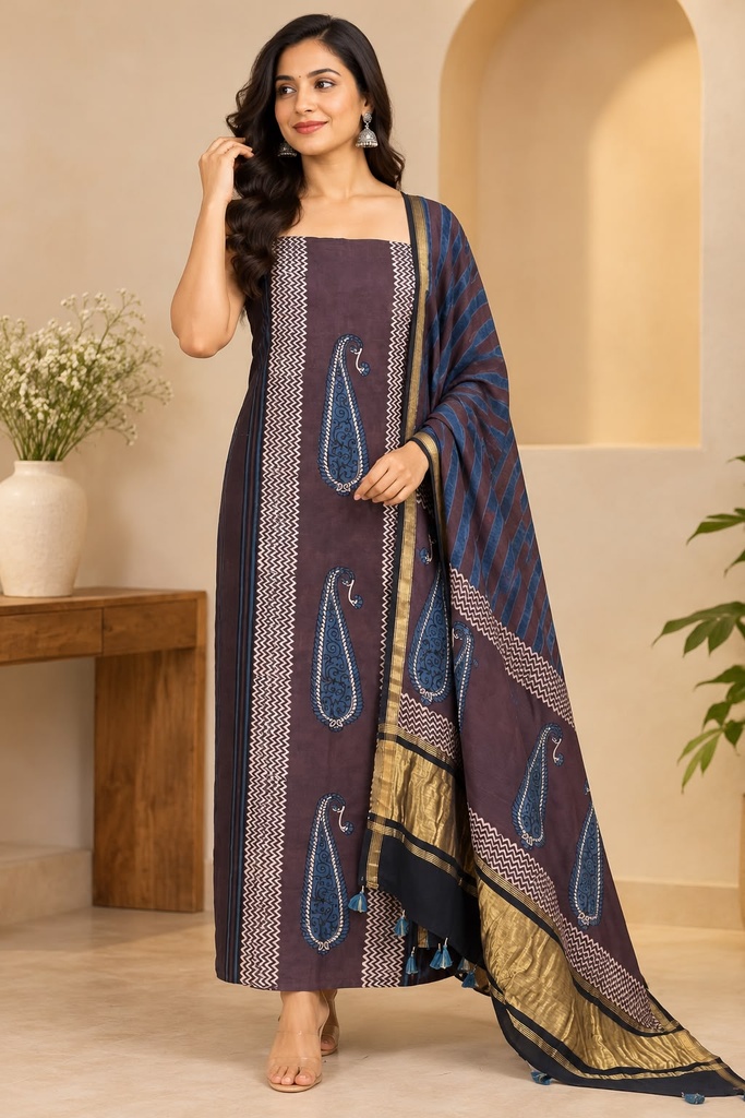 Chanderi Silk Top and Dupatta sets 5025