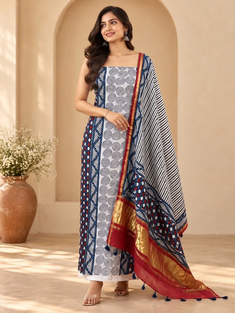 Chanderi Silk Top and Dupatta sets 5025