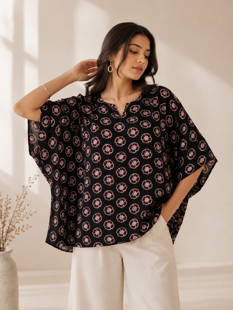Ajrakh Modal Oversize Kurti 5015