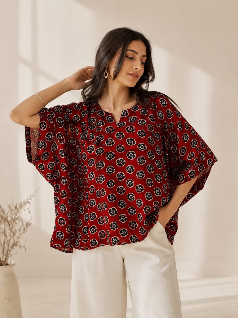 Ajrakh Modal Oversize Kurti 5015