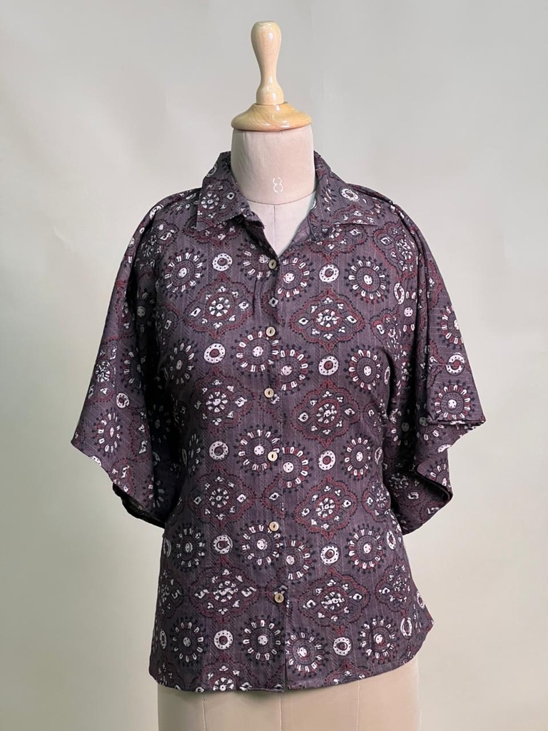 Ajrakh Cotton Shirt Kaftan 4802