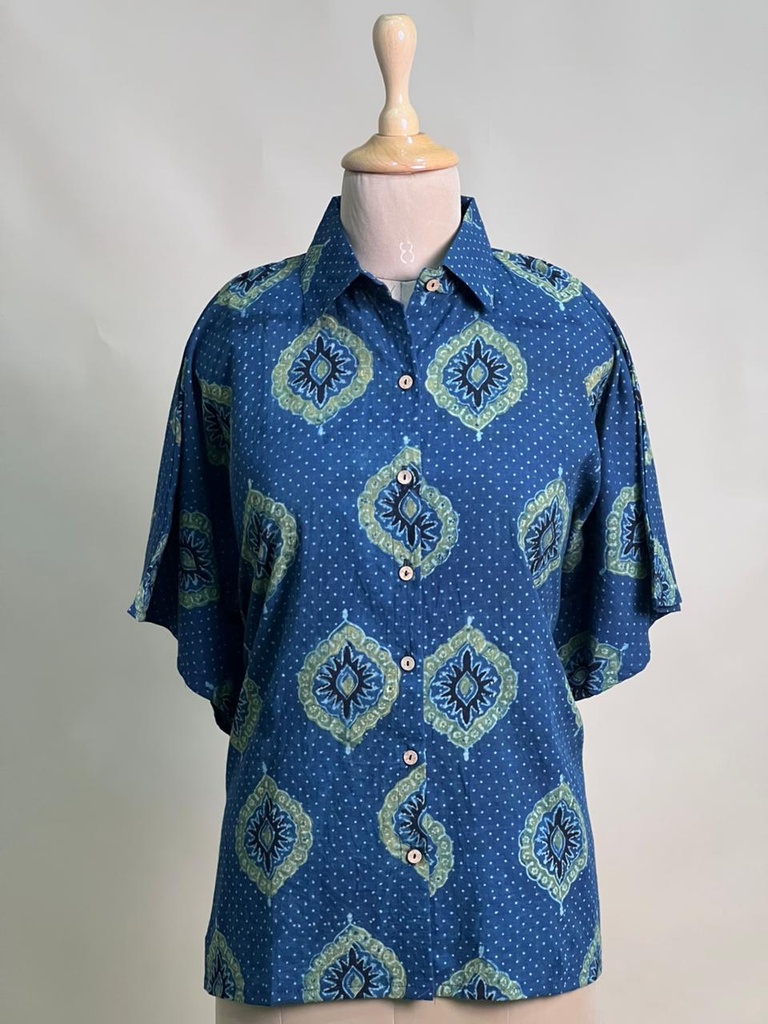 Ajrakh Cotton Shirt Kaftan 4802