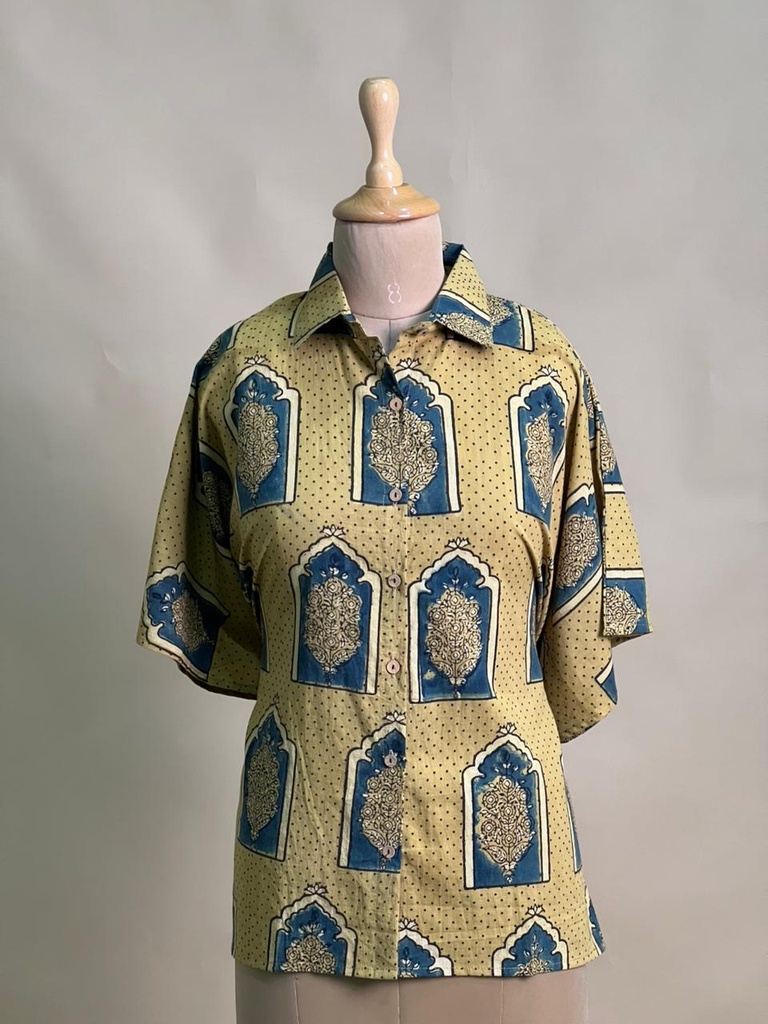 Ajrakh Cotton Shirt Kaftan 4802