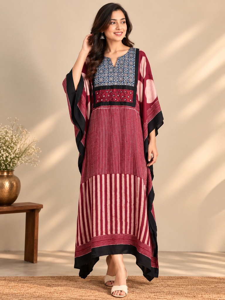 Box pattern modal kaftans 4803