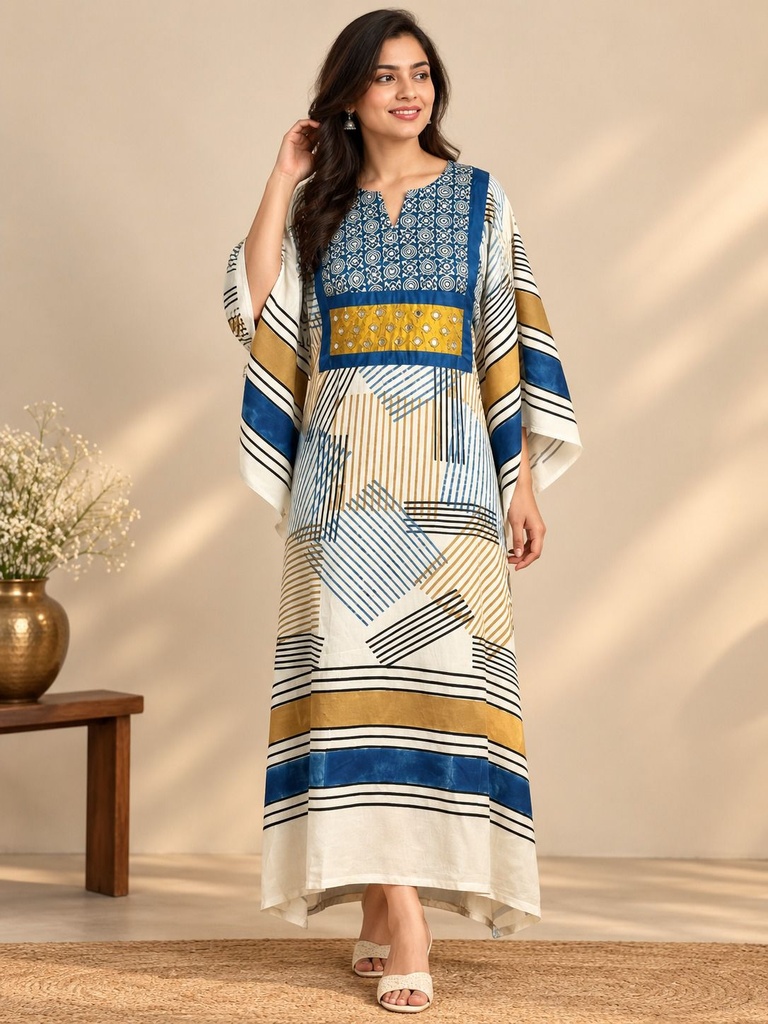 Box pattern modal kaftans 4803