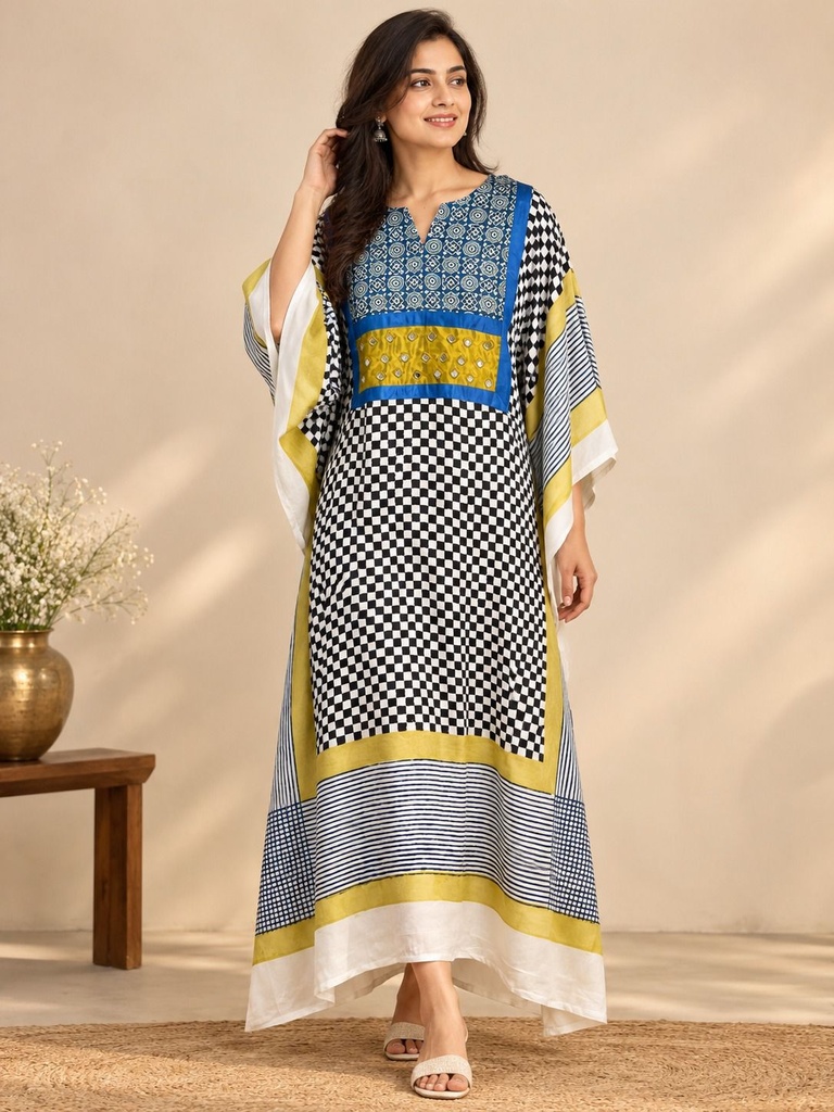 Box pattern modal kaftans 4803