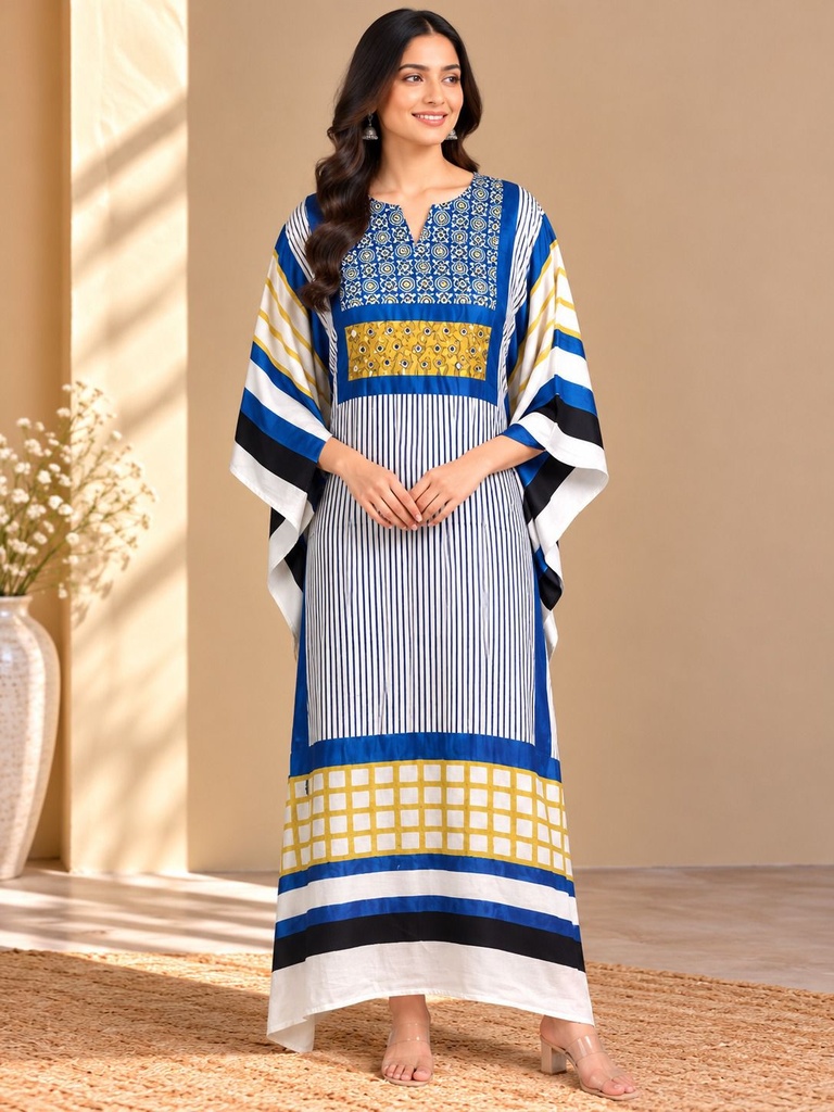 Box pattern modal kaftans 4803