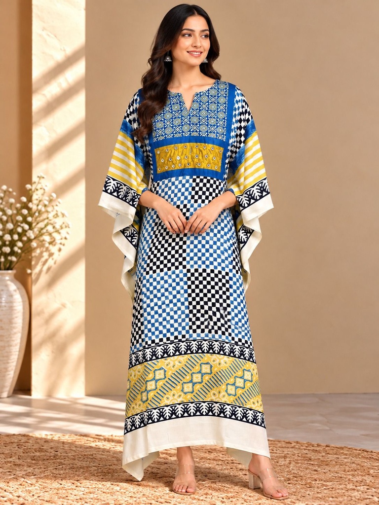 Box pattern modal kaftans 4803