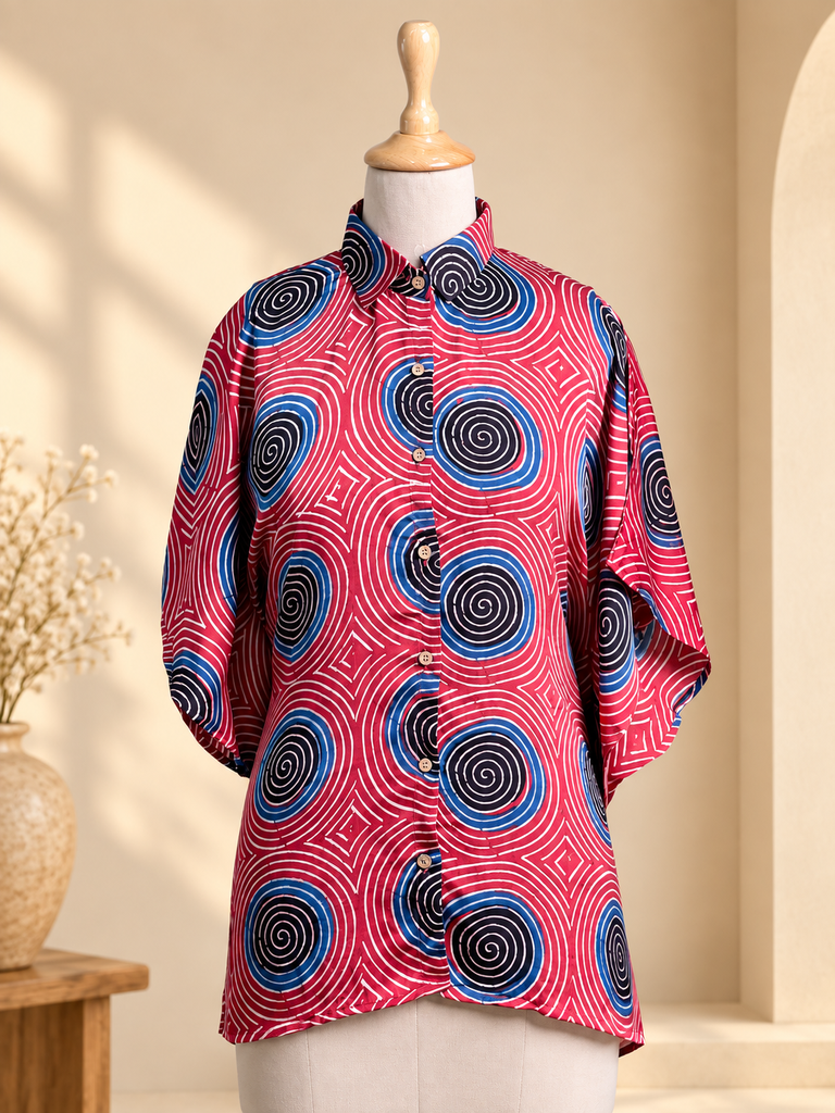 Ajrakh Modal Shirt Kaftans 5015 