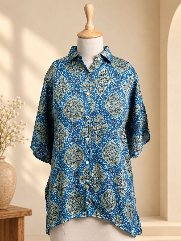 Ajrakh Modal Shirt Kaftans 5015 