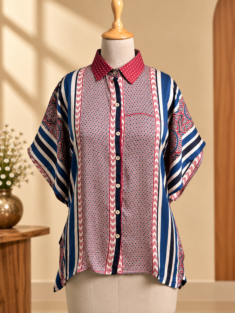 Ajrakh Modal Shirt Kaftans 5015 