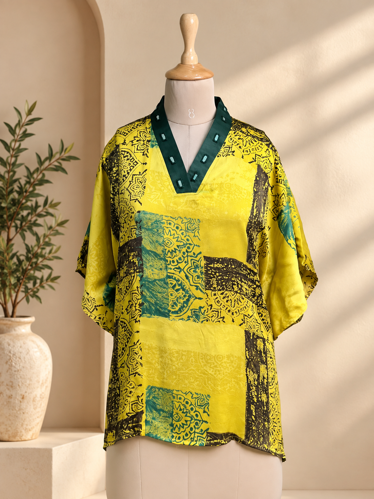 Ajrakh Modal Short Kaftans 5015 