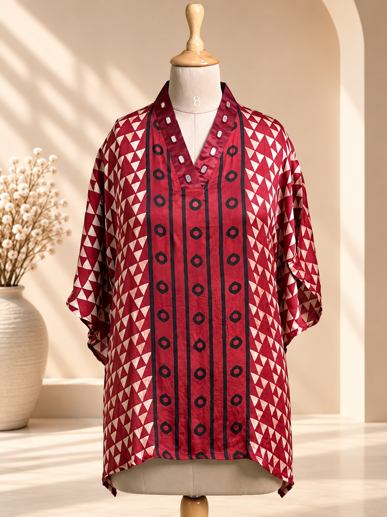 Ajrakh Modal Short Kaftans 5015 